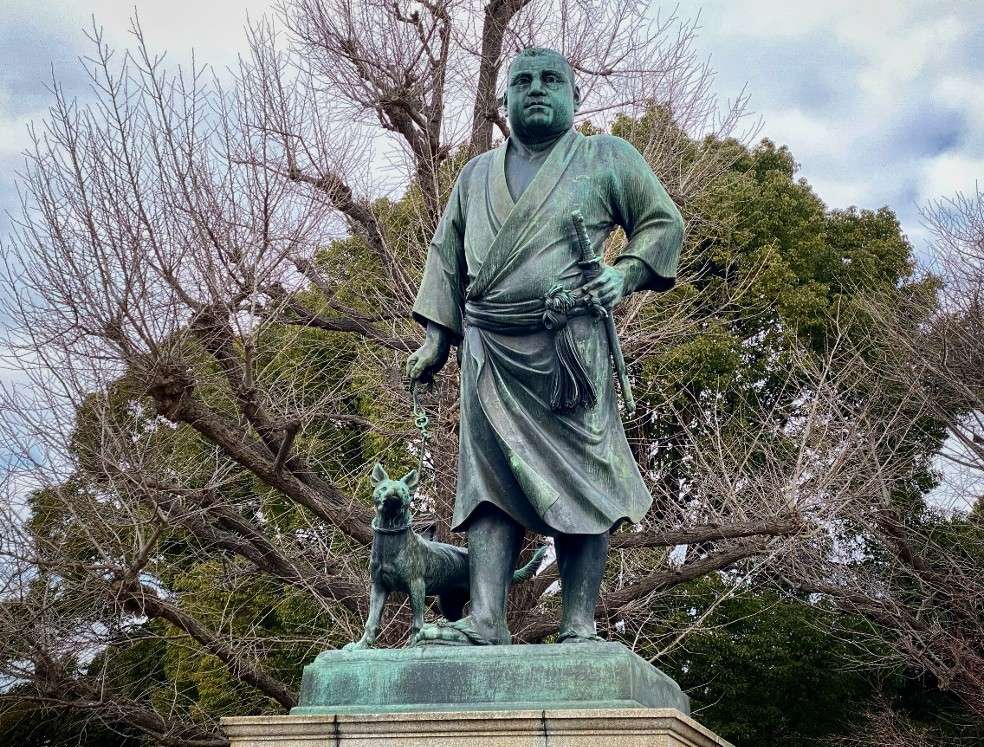 Escultura de Saigo Takamori (1828-1877), en cuya vida se basó la película El último samurái.
