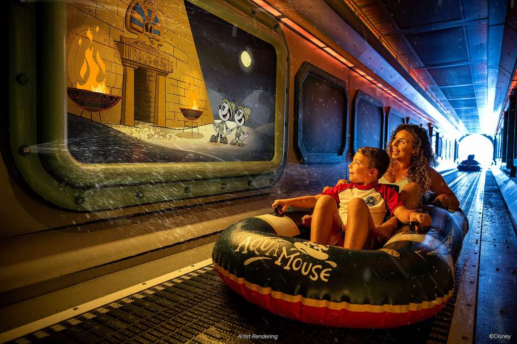 A bordo del Tesoro de Disney, AquaMouse.