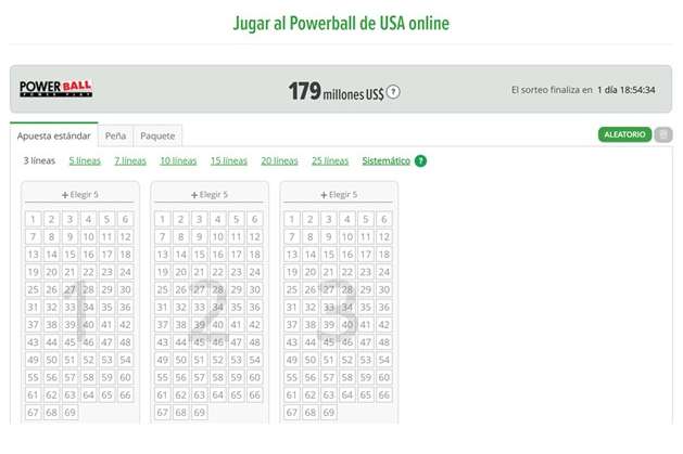 La lotería Powerball sortea un premio gigante de más de 650 mil millones de pesos.