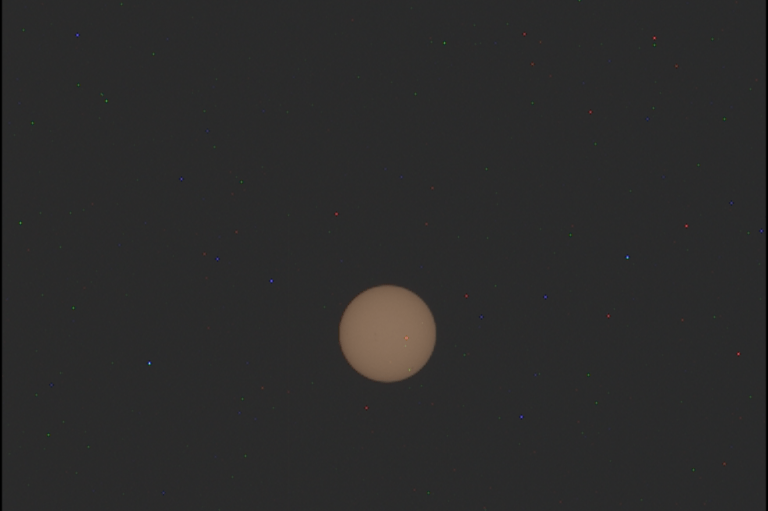 Eclipse solar en marte, el 8 de febrero de este año.