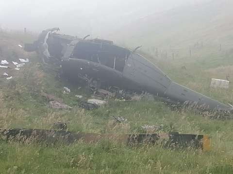 Caída de helicóptero de la Policía en Subachoque deja un muerto y tres heridos