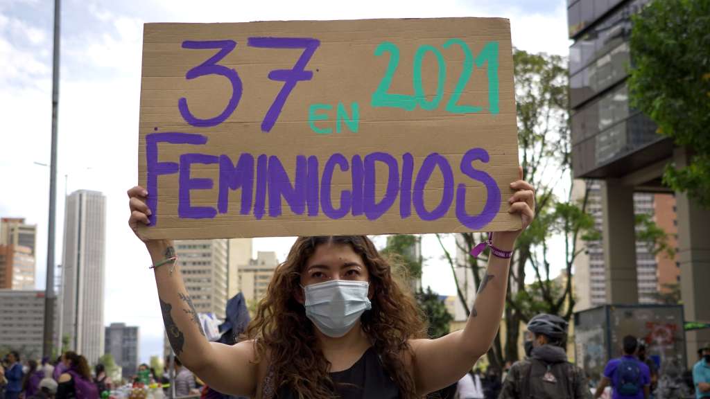 Los carteles también fueron protagonistas en la marcha del 8M