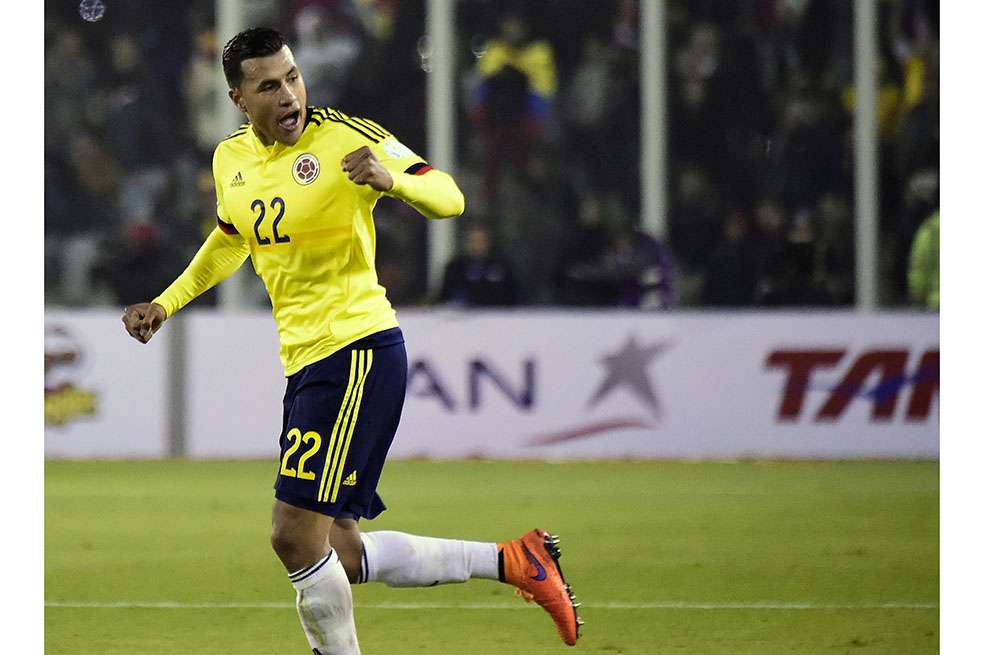 El zurdazo que logró conectar Murillo, le dio la victoria a la tricolor ante Brasil. AFP /