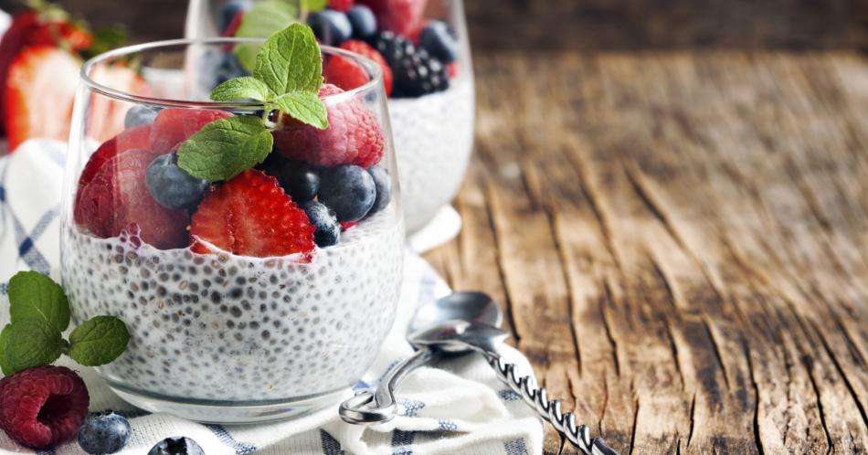 Pudín de Chía y fresas