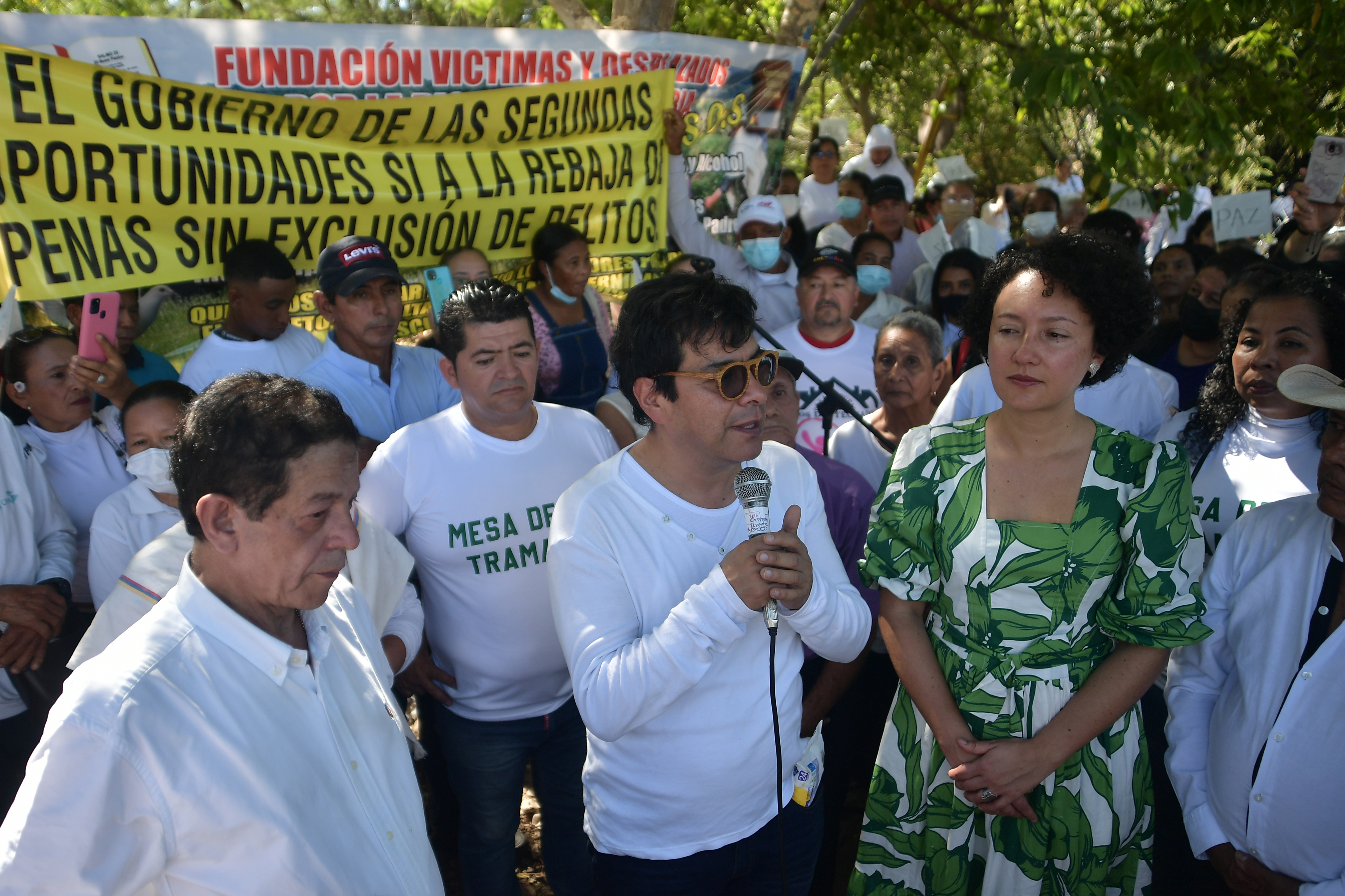 Durante la reunión entre el Comisionado de Paz, Danilo Rueda, y los presos del patio 6 de la cárcel la Tramacua de Valledupar en la que se habló de la propuesta de Paz Total con distintos actores armados.
