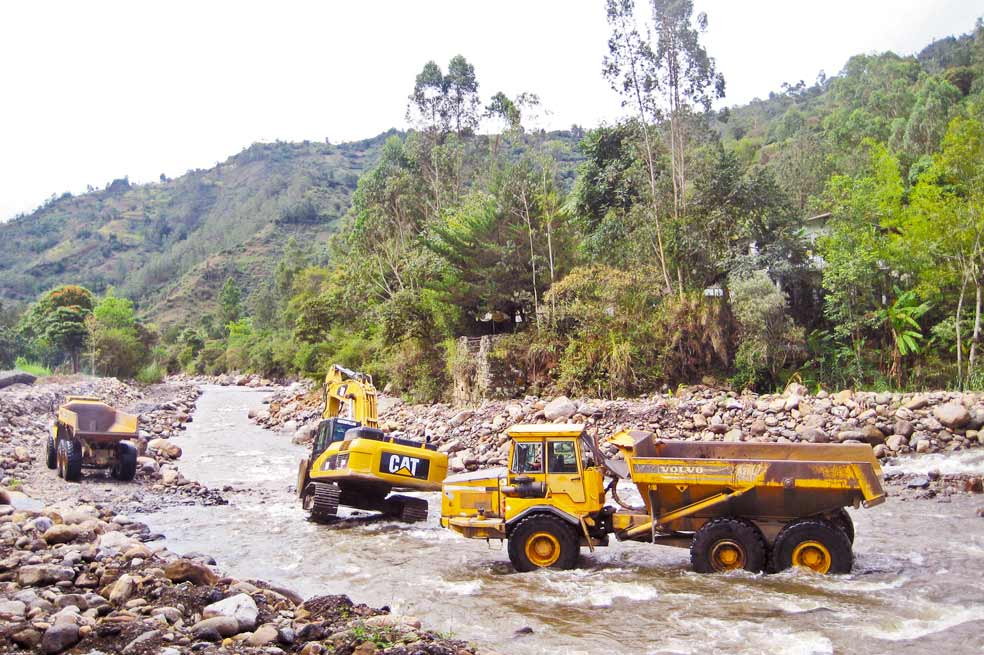 Desde 2001 Agregados el Rodeo adelanta la explotación minera en el río Guatanfur. Hoy se oponen algunos habitantes que viven cerca al afluente. / Archivo particular