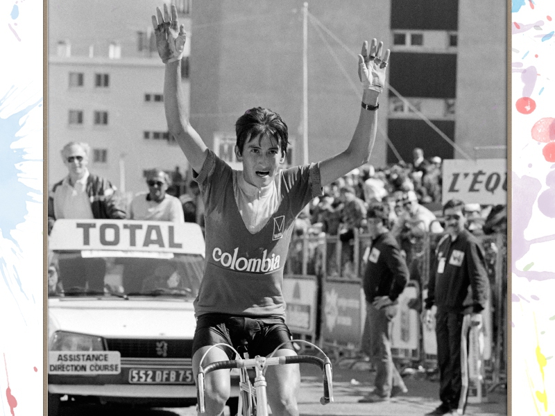 En los 80, Herrera fue la gran figura del ciclismo colombiano en Europa. / AFP
