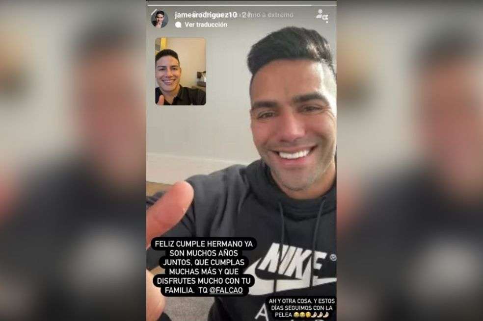 Captura de pantalla de la historia de Instagram que compartió James Rodríguez.