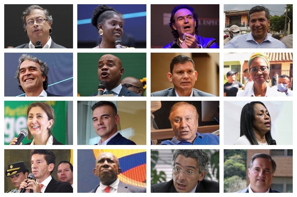 Candidatos y sus fórmulas vicepresidenciales