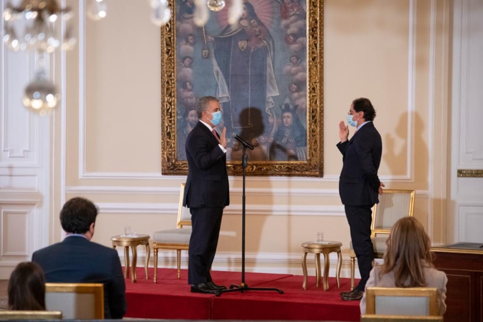Posesión de José Manuel Restrepo como nuevo ministro de Hacienda.