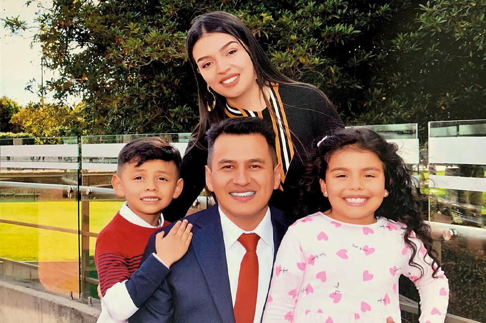 Martha Lucía Reyes y su familia