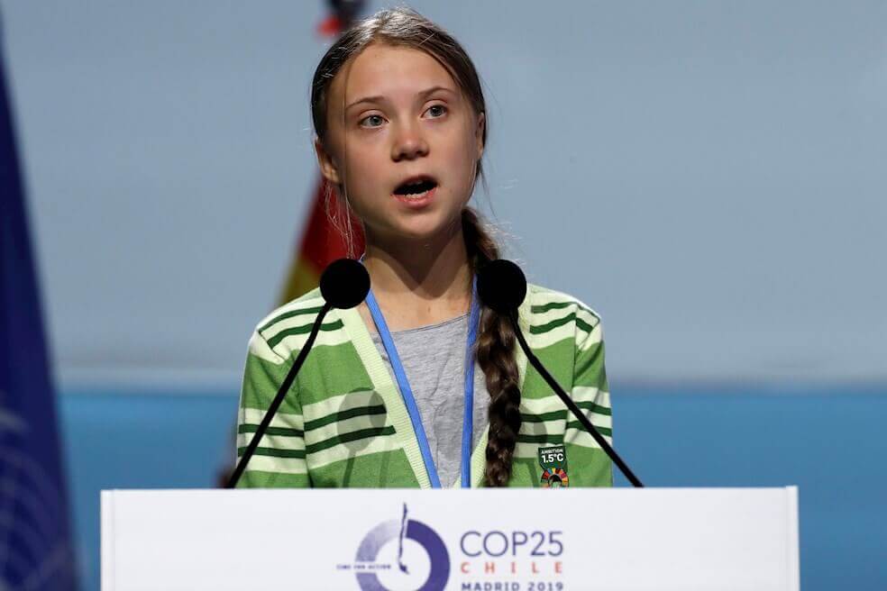 Greta Thumberg en la Cumbre del Clima de Madrid. / EFE