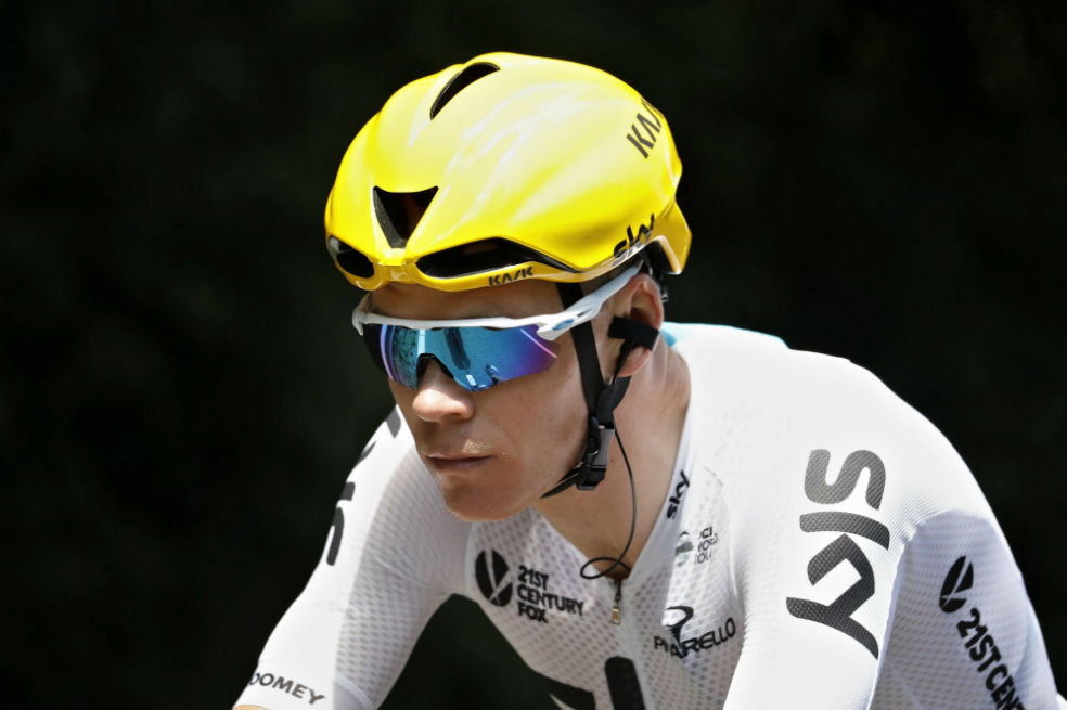 Chris Froome, líder del Sky. / AFP