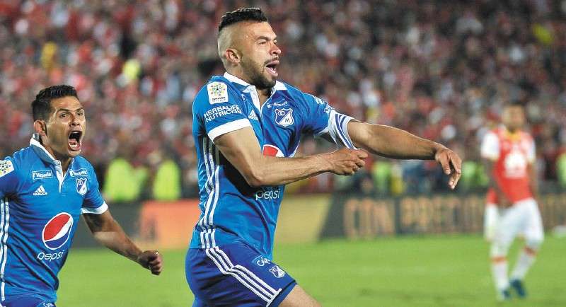  El antioqueño Andrés Felipe Cadavid, capitán y figura del  Millonarios campeón 2017. / Óscar Pérez
