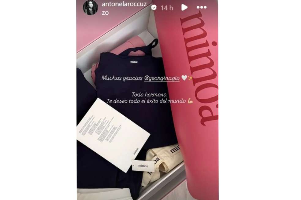 Antonella Roccuzzo presumió en sus redes sociales el detalle que recibió. “Todo hermoso”, dijo.