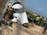 Avión se salió de la pista en Somalia tras un aterrizaje de emergencia