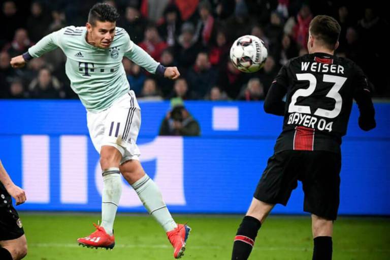 James volvió a ser titular con el Bayern Múnich