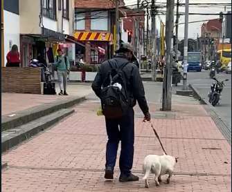 Denuncian maltrato a un perro por parte de un habitante de calle en Bogotá