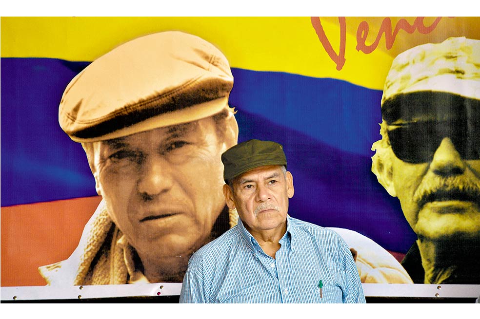 Miguel ‘Sargento’ Pascuas, uno de los dos marquetalianos que participaron en la fundación de las Farc en 1964. Hoy hace parte de la delegación de paz en La Habana, (Cuba). / EFE