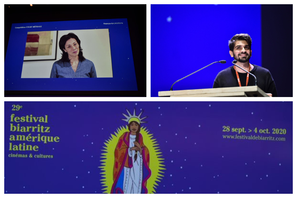 Paola Michaels, directora de “Teoría social numérica”; y Jorge Thielen Armand, director de “La fortaleza”, los colombianos ganadores en el Festival Biarritz América Latina 2020.