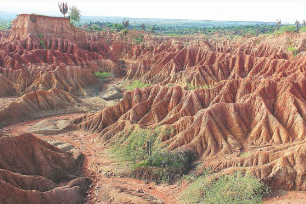 La arena rojiza adorna el desierto de La Tatacoa, lugar perfecto para la observación de los cuerpos celestes. / Cortesía Naventura