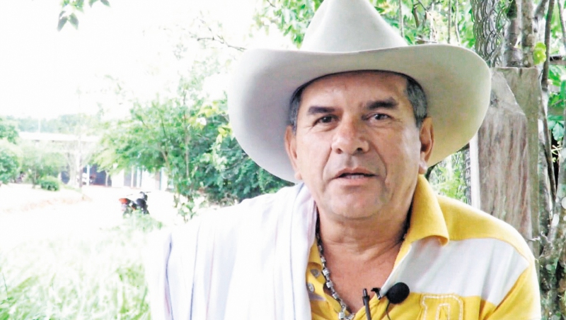 Erly Monroy, líder campesino asesinado el pasado viernes en San Vicente del Caguán. / Fundación por la Defensa de los Derechos Humanos y el DIH del Oriente y Centro de Colombia (DHOC)