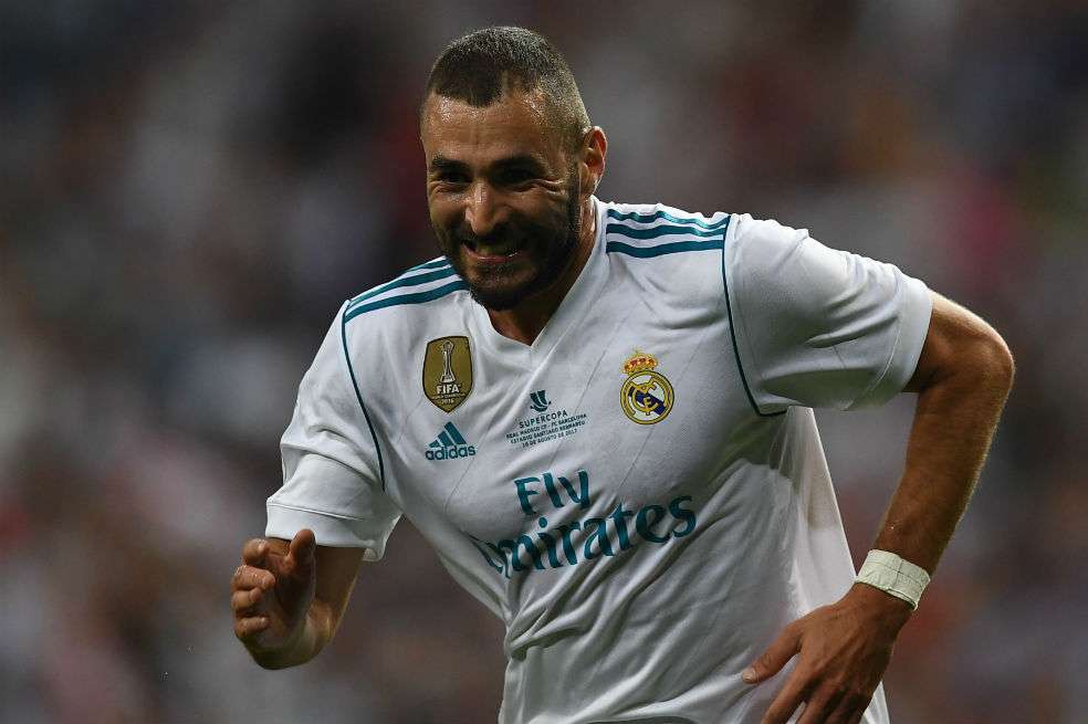Karim Benzema, delantero del Real Madrid. / AFP