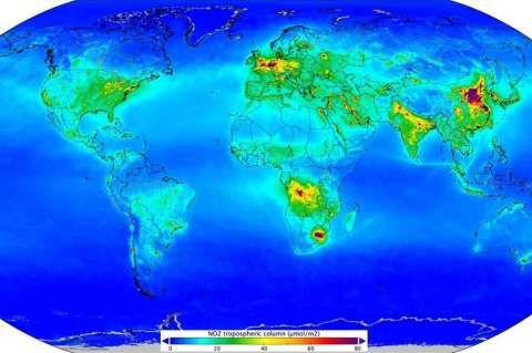 Los puntos negros de la contaminación global por dióxido de nitrógeno