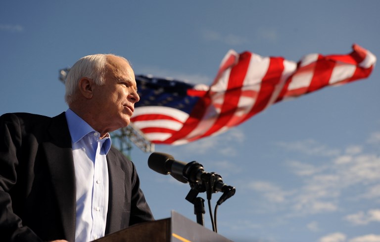 El senador republicano John McCain murió el sábado 25 de agosto de 2018 en la noche. / AFP