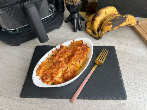 Lasaña de plátano maduro con pollo: receta casera fácil