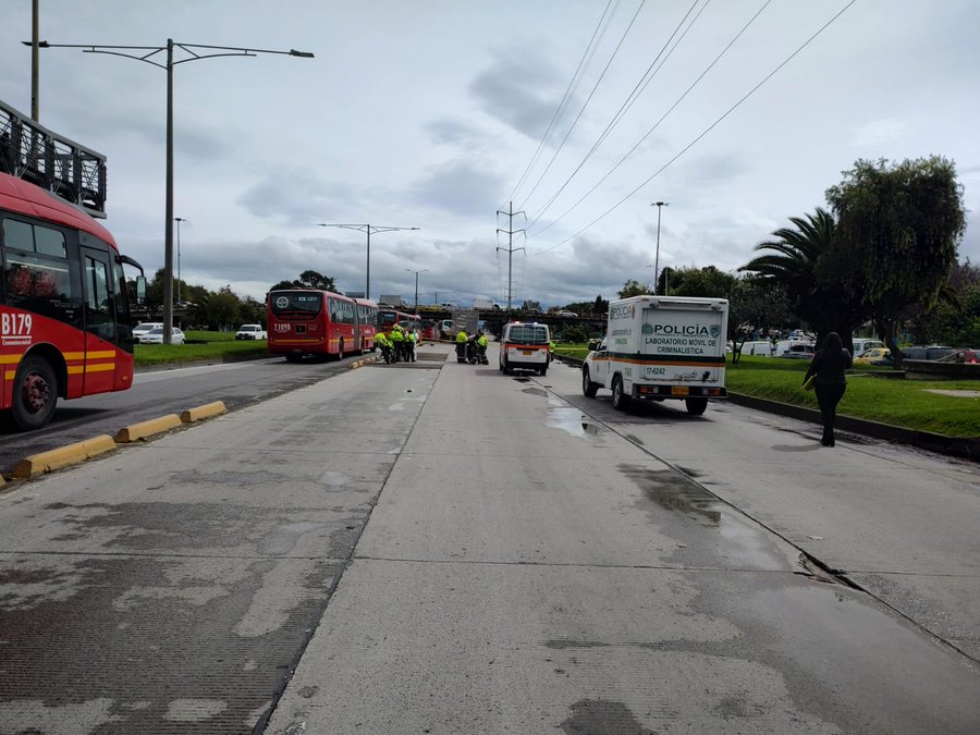 Accidente en la Autopista Norte.