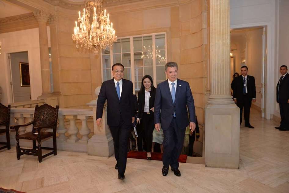 En mayo de este año un jefe de Estado de China visitó por primera vez Colombia: Li Keqiang. / Foto: Presidencia