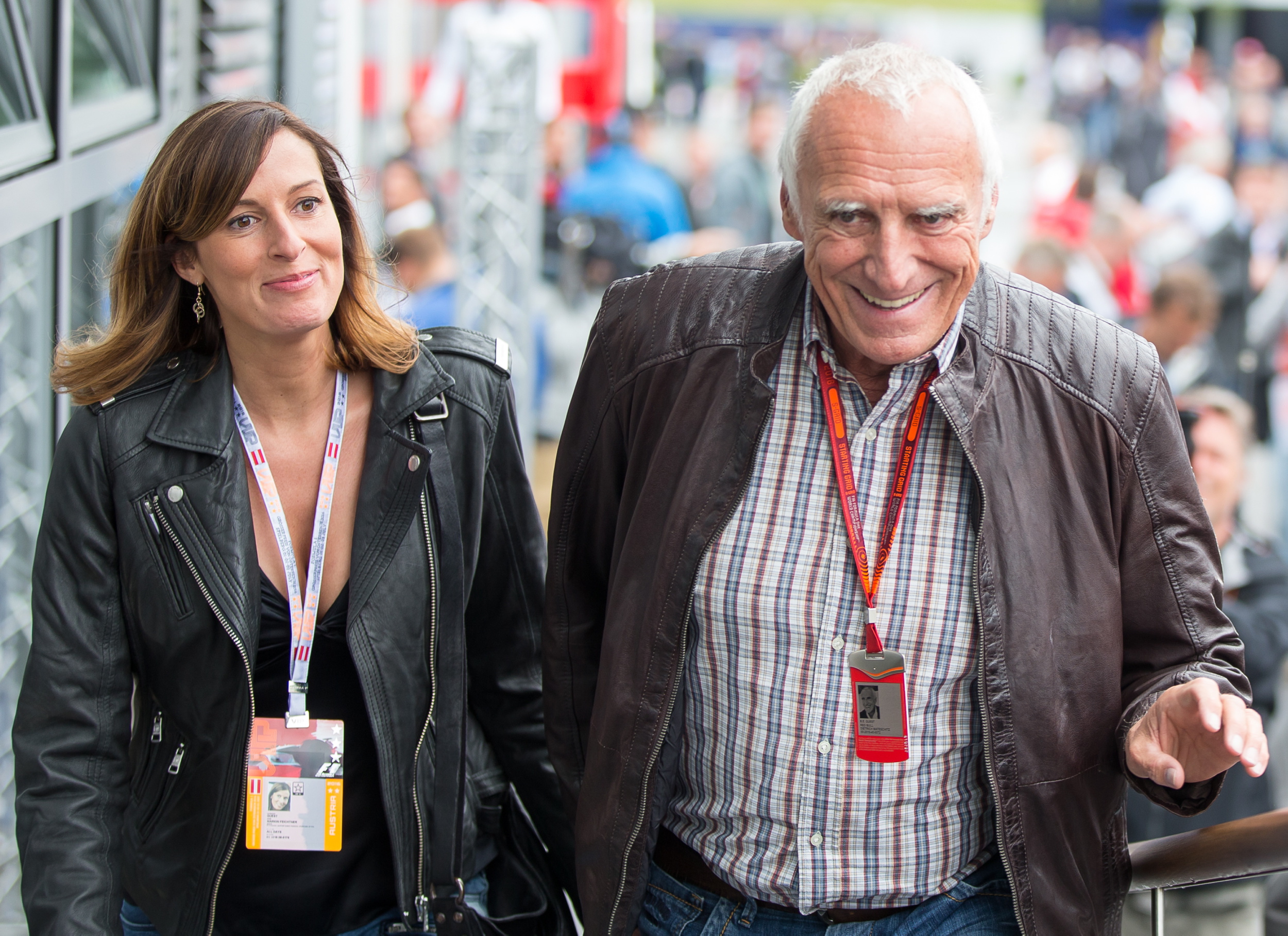Spielberg (Austria).- (FILE) - CEO and Founder of Red Bull Dietrich Mateschitz (R) with his girlfriend Marion Feichtner (L), before the race of the Formula One Grand Prix of Austria in Spielberg, Austria, 03 July 2016. (reissued 22 October 2022). According to a statement made by Red Bull on 22 October 2022, Dietrich Mateschitz has died at age 78. (Fórmula Uno) EFE/EPA/EXPA / JOHANN GRODER AUSTRIA OUT *** Local Caption *** 52867290