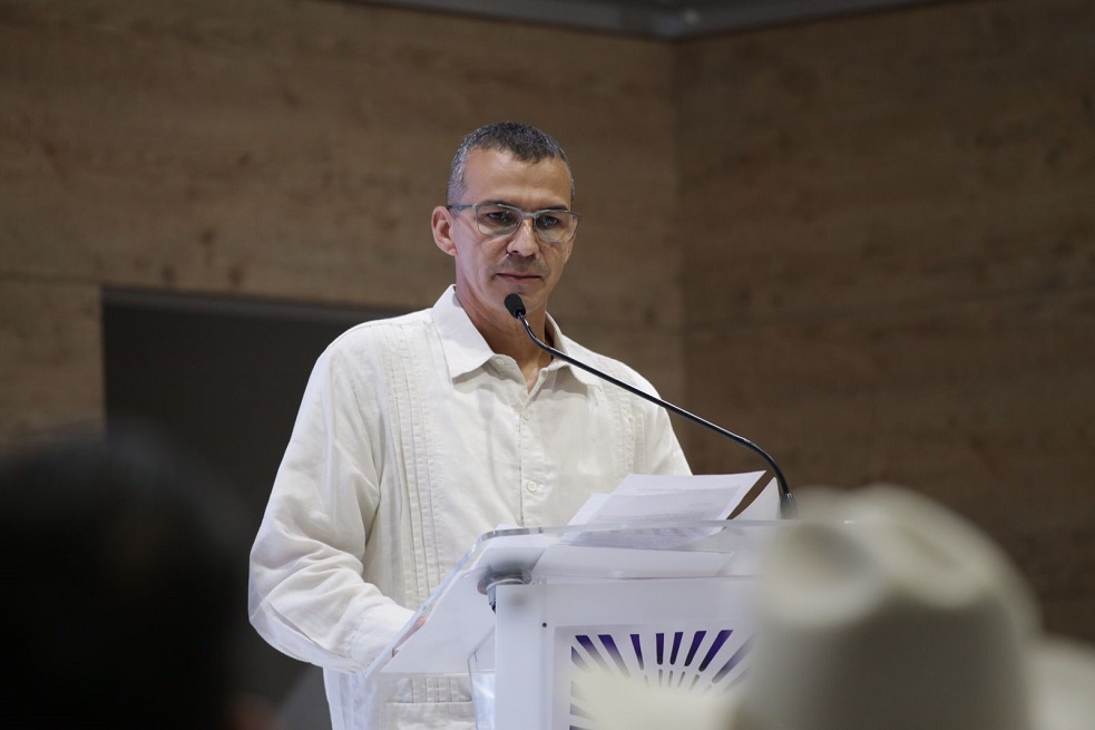 El mayor (r) Gustavo Soto Bracamonte, excomandante del Gaula Militar Casanare, durante el acto de reconocimiento promovido por la Comisión de la Verdad y la Jurisdicción Especial para la Paz.