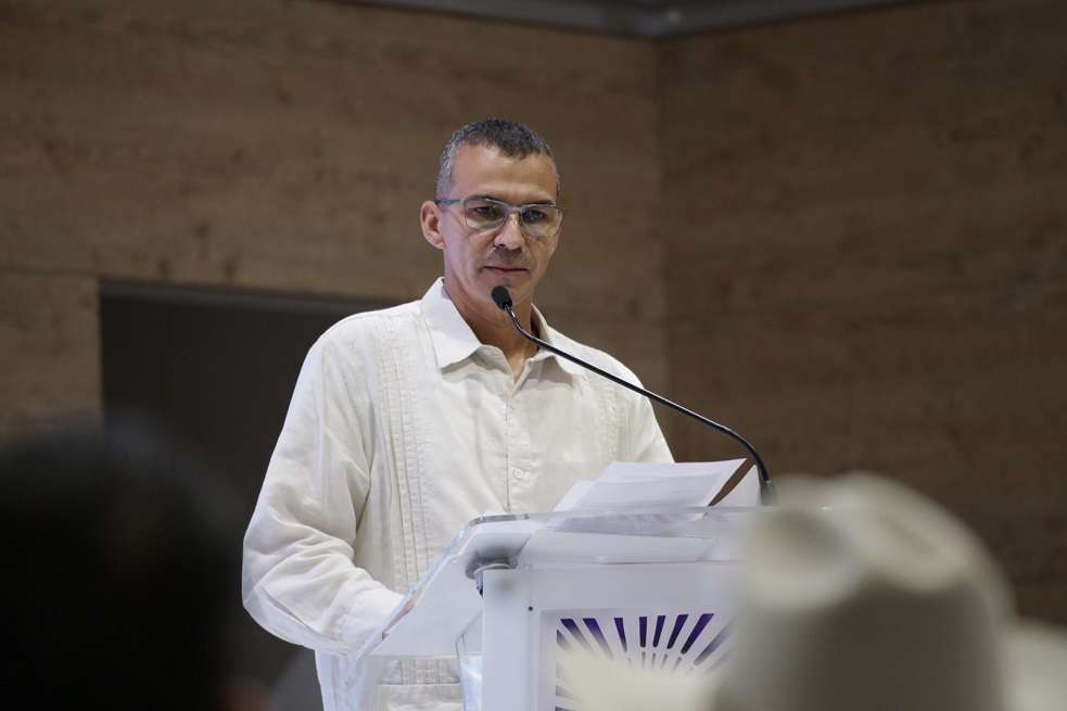 El mayor (r) Gustavo Soto Bracamonte, excomandante del Gaula Militar Casanare, durante el acto de reconocimiento promovido por la Comisión de la Verdad y la Jurisdicción Especial para la Paz.