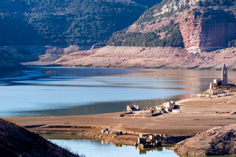 Sequía en Cataluña: preocupantes niveles en el embalse de Sau
