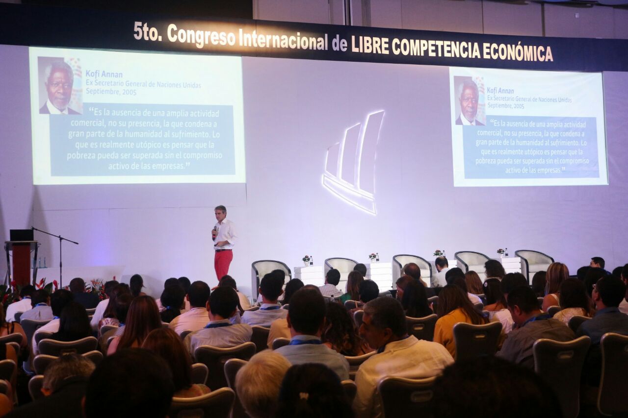 Pablo Felipe Robledo durante la apertura del 5 Congreso de Libre Competencia Económica./ Cristian Amaya.