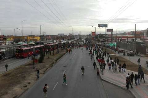 Nuevos bloqueos en TransMilenio afectan sur de Bogotá