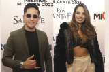 Dareska y Juan Pablo Navarrete en el lanzamiento de los Premios Mi Gente 2023