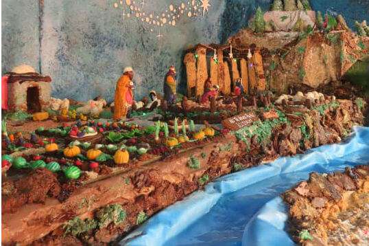 Esta es la séptima vez que en Floridablanca construyen este pesebre de dulce / Cortesía