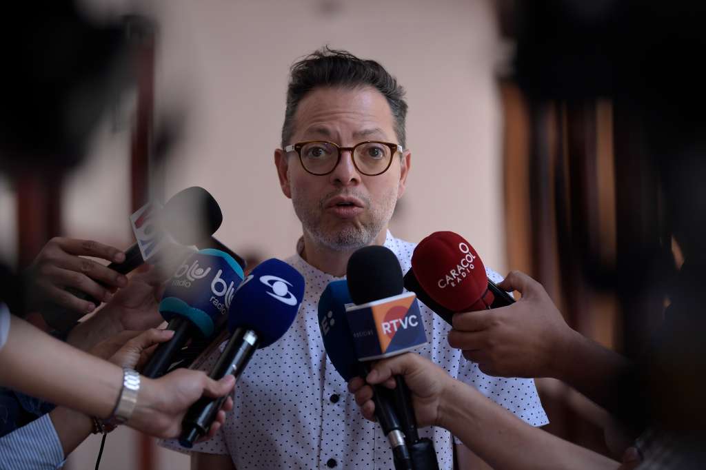Ministro de Cultura, durante el simposio internacional "Perspectivas y desafíos del proyecto de investigación en el galeón San José".