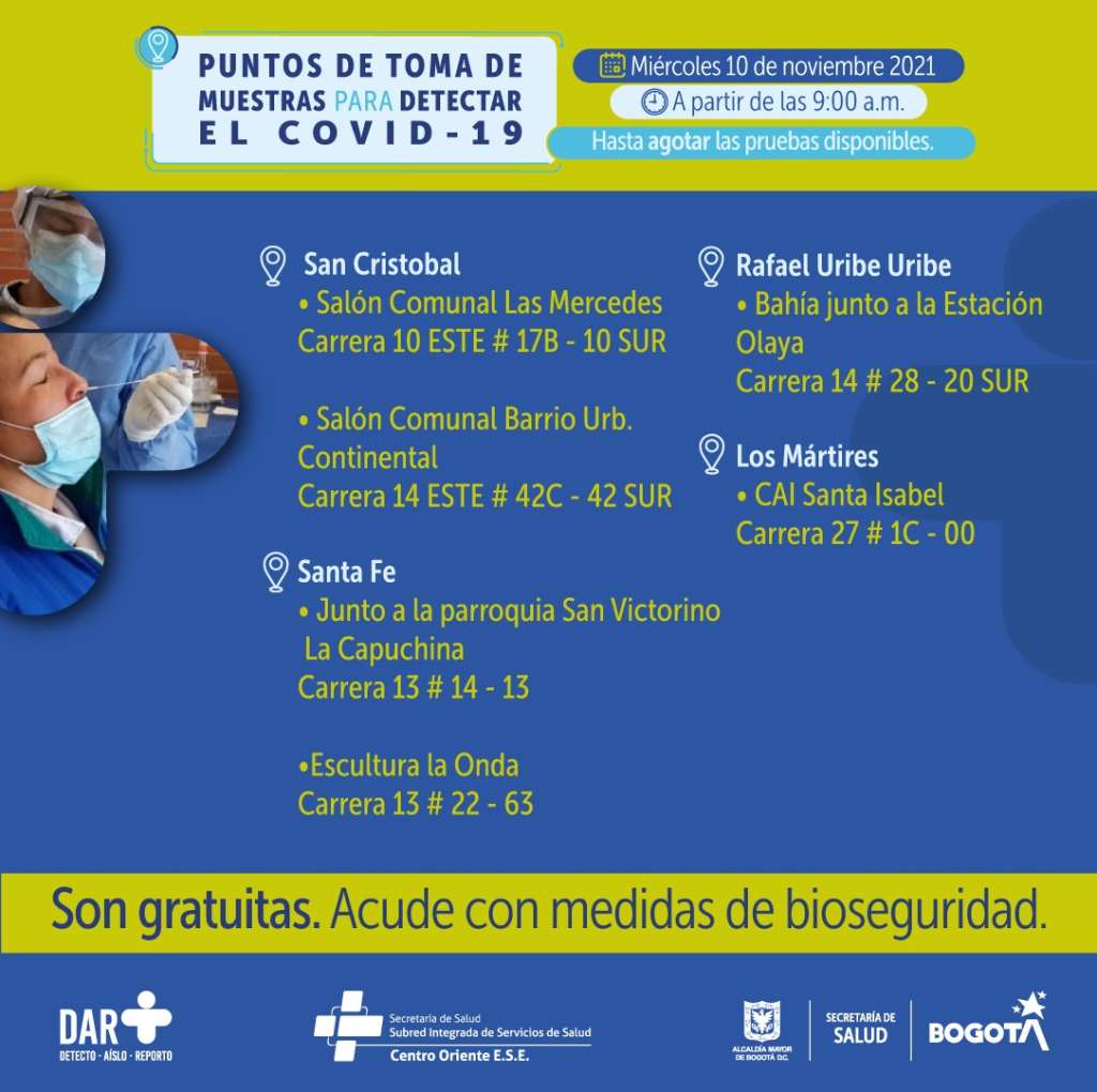 Toma de pruebas PCR