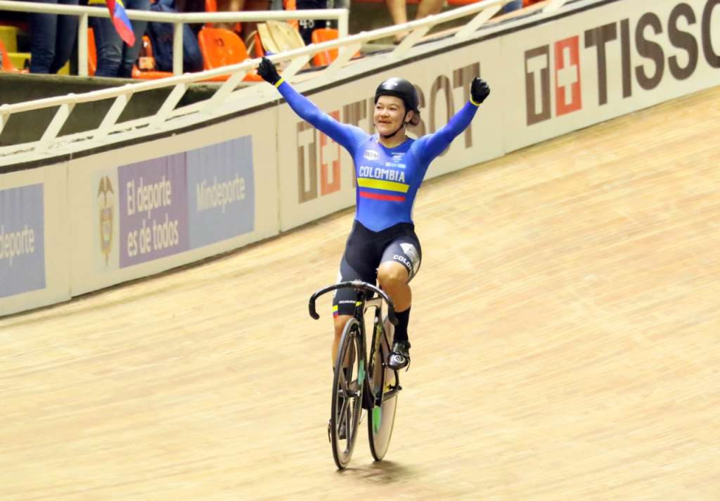 La santandereana Martha Bayona logró en título en la prueba de los 500 metros de la Copa de las Naciones de Pista, en Cali.