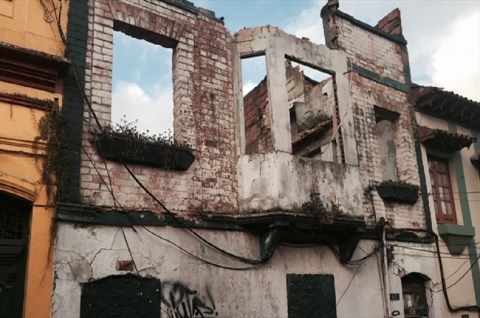 Una vivienda se desplomó en el centro histórico de Bogotá