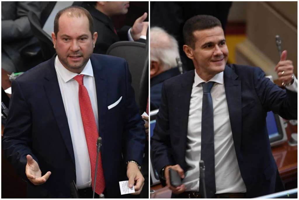 Lidio García (izq.), presidente del Senado, y Carlos Cuenca (der.), presidente de la Cámara. / Óscar Pérez - El Espectador