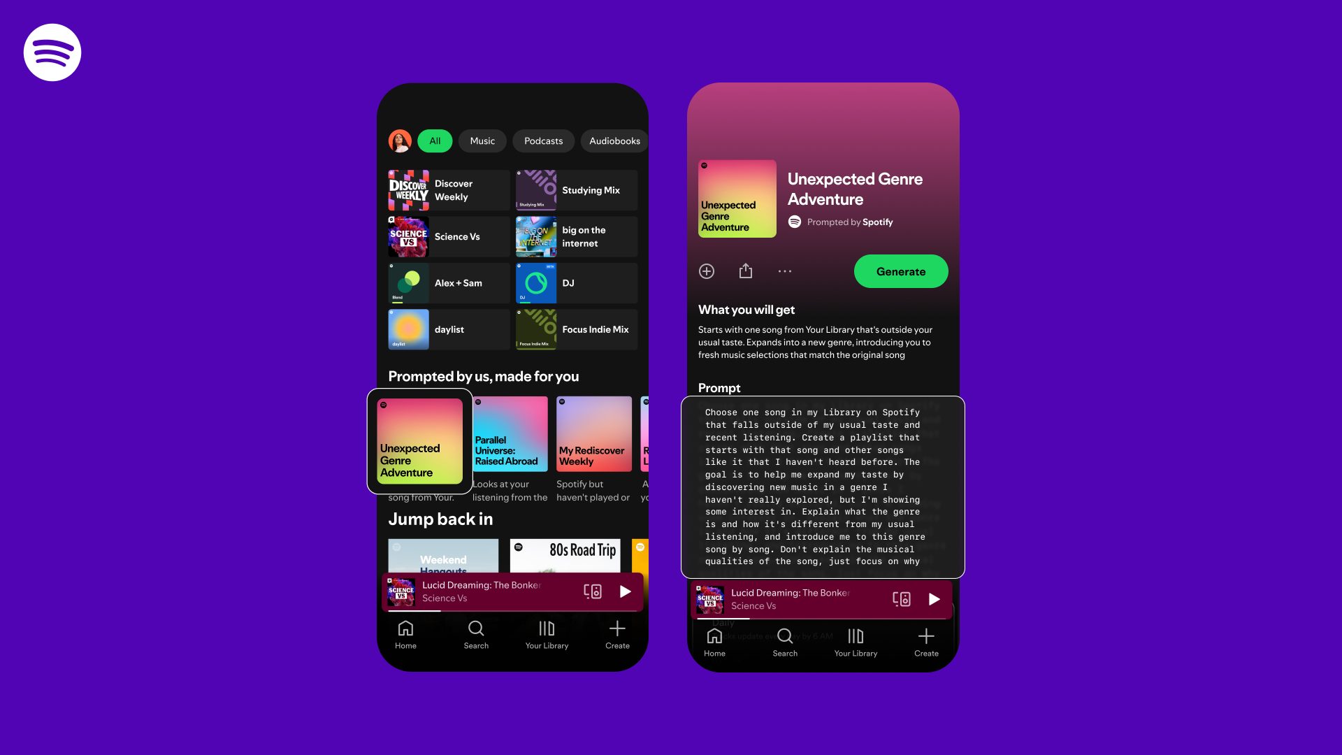 Prompted Playlist de Spotify