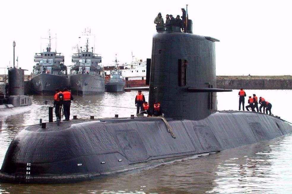 El submarino ARA San Juan, desaparecido desde el pasado 15 de noviembre con 44 tripulantes. Es modelo alemán 209 como los colombianos Pijao y Tayrona. / Cortesía