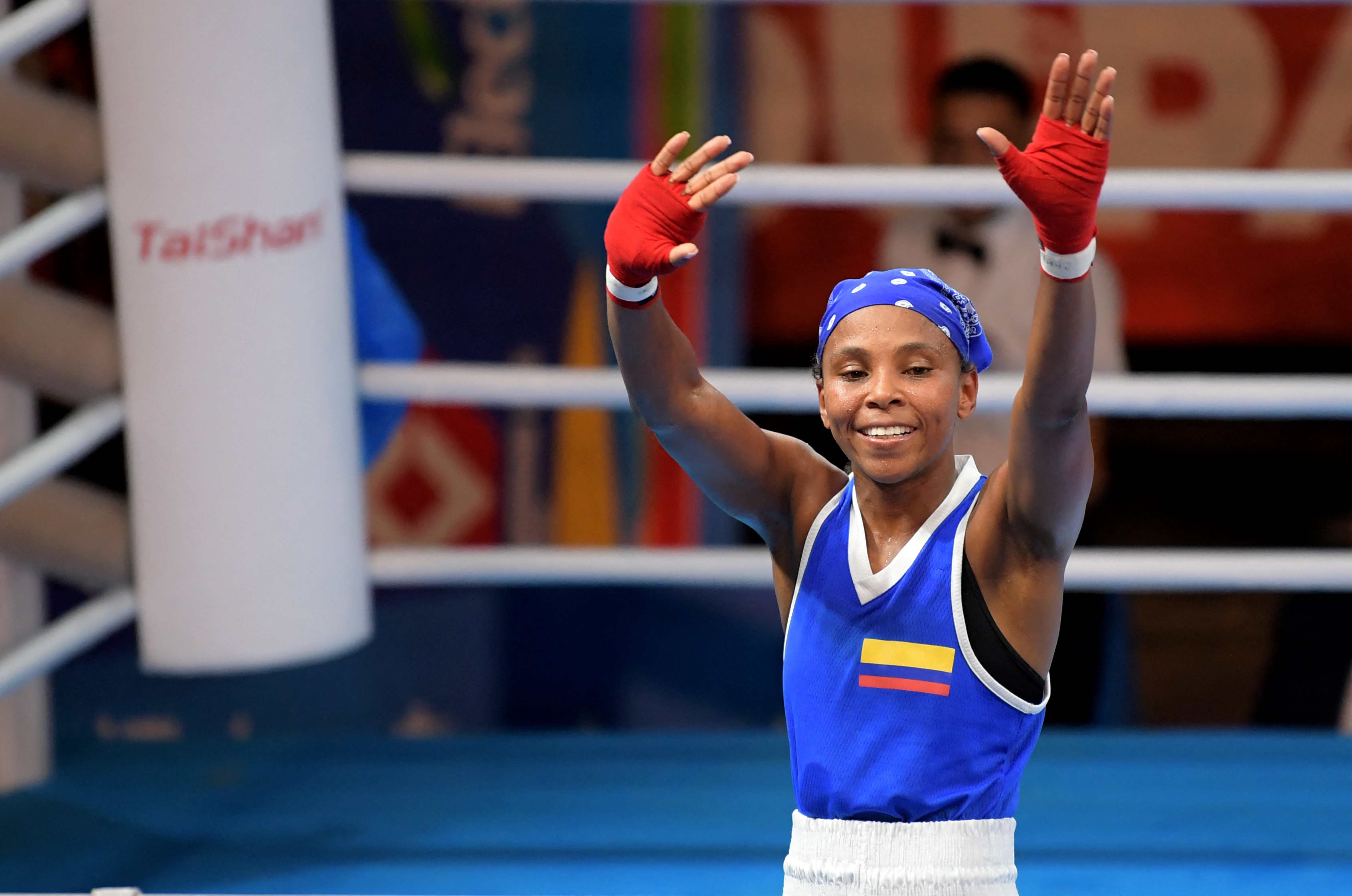 Íngrit Valencia en los Juegos Bolivarianos de Valledupar 2022, en los que consiguió la medalla de oro.