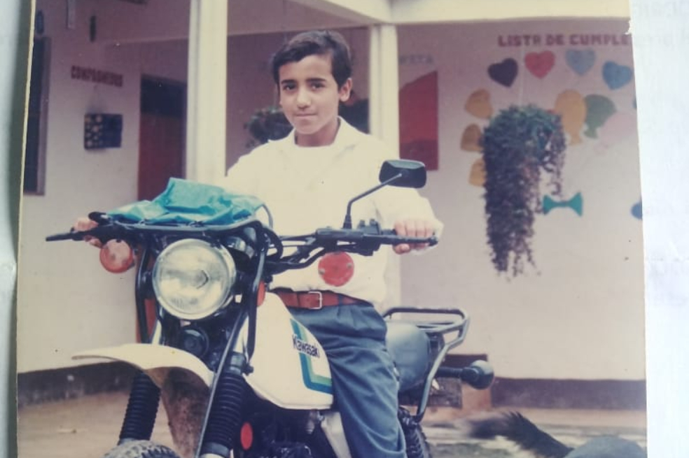 Luis Ángel cuando niño