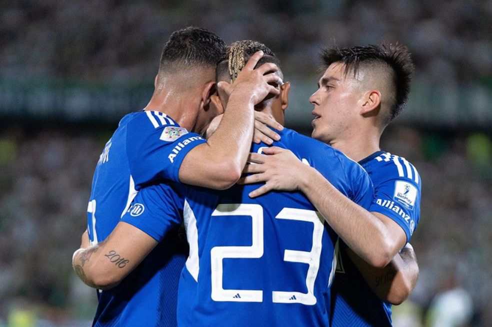 Así celebraron los jugadores de Millonarios el triunfo contra Nacional.